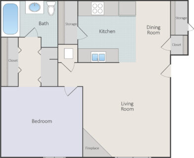 1 Bed / 1 Bath / 800 sq ft / Availability: Please Call / Deposit: $300 / Rent: $815