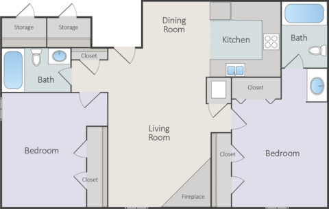 2 Bed / 2 Bath / 1,100 sq ft / Availability: Please Call / Deposit: $600 / Rent: $905